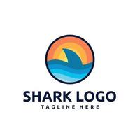 Shark logo mascot design illustration vector