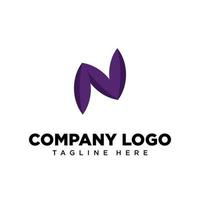 letra de diseño de logotipo n adecuada para empresa, comunidad, logotipos personales, logotipos de marca vector