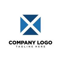 letra de diseño de logotipo x adecuada para empresa, comunidad, logotipos personales, logotipos de marca vector