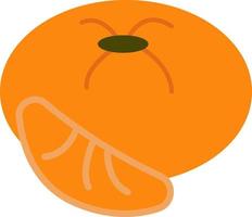 Orange tangerine, illustration, vector, on a white background. vector