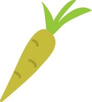 Green carrot, illustration, vector, on a white background. vector