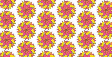 mandala flower seamless pattern vector