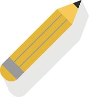 Yellow pen, illustration, vector on white background.