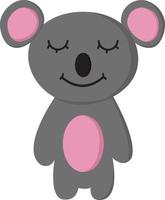 Koala is climbing tree vector or color illustration