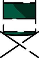 Camping chair, illustration, vector on a white background.