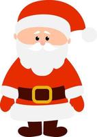 Santa Claus toy, illustration, vector on white background.