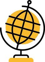 Geography class, illustration, vector on a white background.
