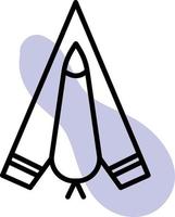 Space plane, illustration, vector, on a white background. vector