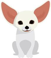 Fennec fox, illustration, vector on white background