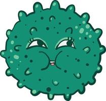 Fat round virus, illustration, vector on white background