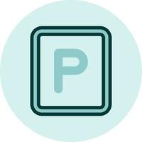 Parking spot, illustration, vector on a white background.