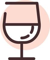 Glass of wine, illustration, vector on a white background.