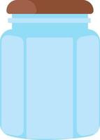 Glass jar ,illustration, vector on white background.