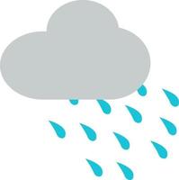 Grey cloud with rain, illustration, vector, on a white background. vector