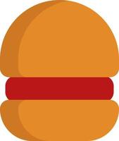 Plain burger, illustration, vector, on a white background. vector