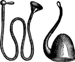 Ear Trumpet vintage illustration. vector
