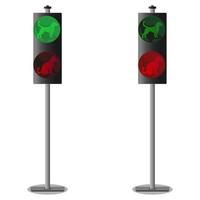 Traffic lights Dog pee place vector