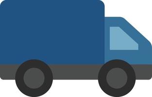 camión azul industrial, ilustración, vector sobre fondo blanco.
