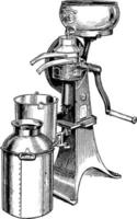 Cream Separator, vintage illustration. vector