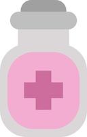 Medicine bottle, illustration, vector on a white background.