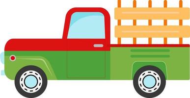 Farm truck,illustration, vector on white background.