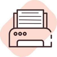 Office printer, illustration, vector, on a white background. vector