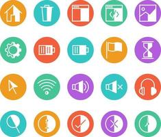Computer notifications, illustration, vector on a white background.