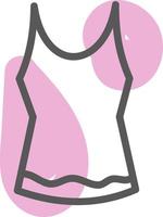 Pink blouse, illustration, vector, on a white background. vector