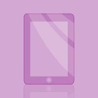 purple tablet on a purple background vector