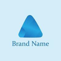 triangle logo with blue gradient color vector