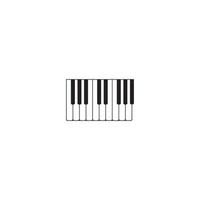 icono de vector de plantilla de logotipo de piano