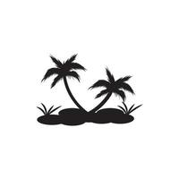 coconut tree Icon Logo Template vector illustration