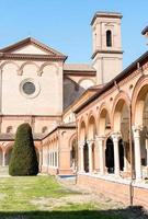 Ferrara,Italy-march 20,2022-strolling inside the monumental cemetery of the charterhouse of Ferrara during a sunny day. photo