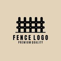 Fence vintage logo, icon and symbol, vector illustration design