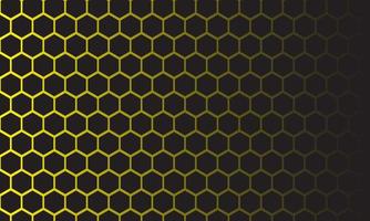 panal de metal de lujo amarillo, hexágono de metal de lujo amarillo vector