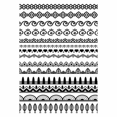 Vintage ornate seamless border vector set concept pattern in traditional style. curls and spirals ornament