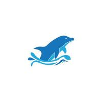 simple dolphin logo vector icon illustration