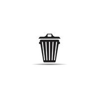 Trash bin logo icon vector template