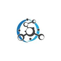 molecule logo vector illustration design