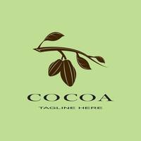 cacao, icono de vector de logotipo de cacao