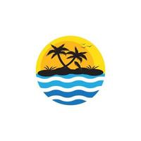 coconut tree Icon Logo Template vector illustration