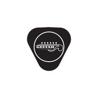 Guitar logo template vector icon illustration