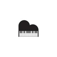 Piano logo template vector icon