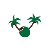 coconut tree Icon Logo Template vector illustration