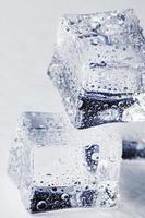 Blocks of Ice With water Drops close-up. photo