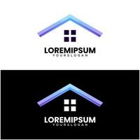 home gradient logo design template vector
