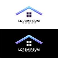 home gradient logo design template vector