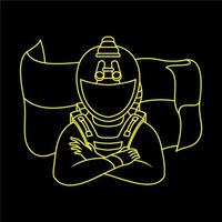 line art astronaut, element astronaut, suitable for the needs of social media post elements, flayers, children's books and etc... vector