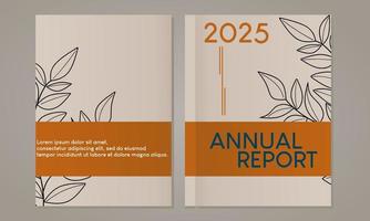 Corporate Book Cover Design Template in A4.modern botanical design. Can use to Brochure, Annual Report, Magazine,Poster, Business Presentation, Portfolio, Flyer, Banner, Website. vector