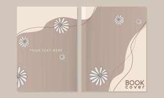 notebook Cover page set. Templates with aesthetic boho. Perfect for diary, books, magazines, journals, catalogs, planners and flyers. Vector layouts.